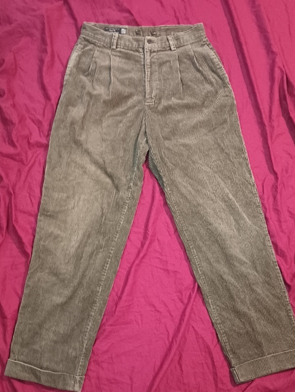 GAP Men's Corduroy Pants in Gray 30x32 Easy Fit Classic Sportswear Authentic